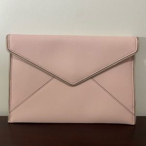 Rebecca Minkoff Leo Clutch Bag - Baby Pink